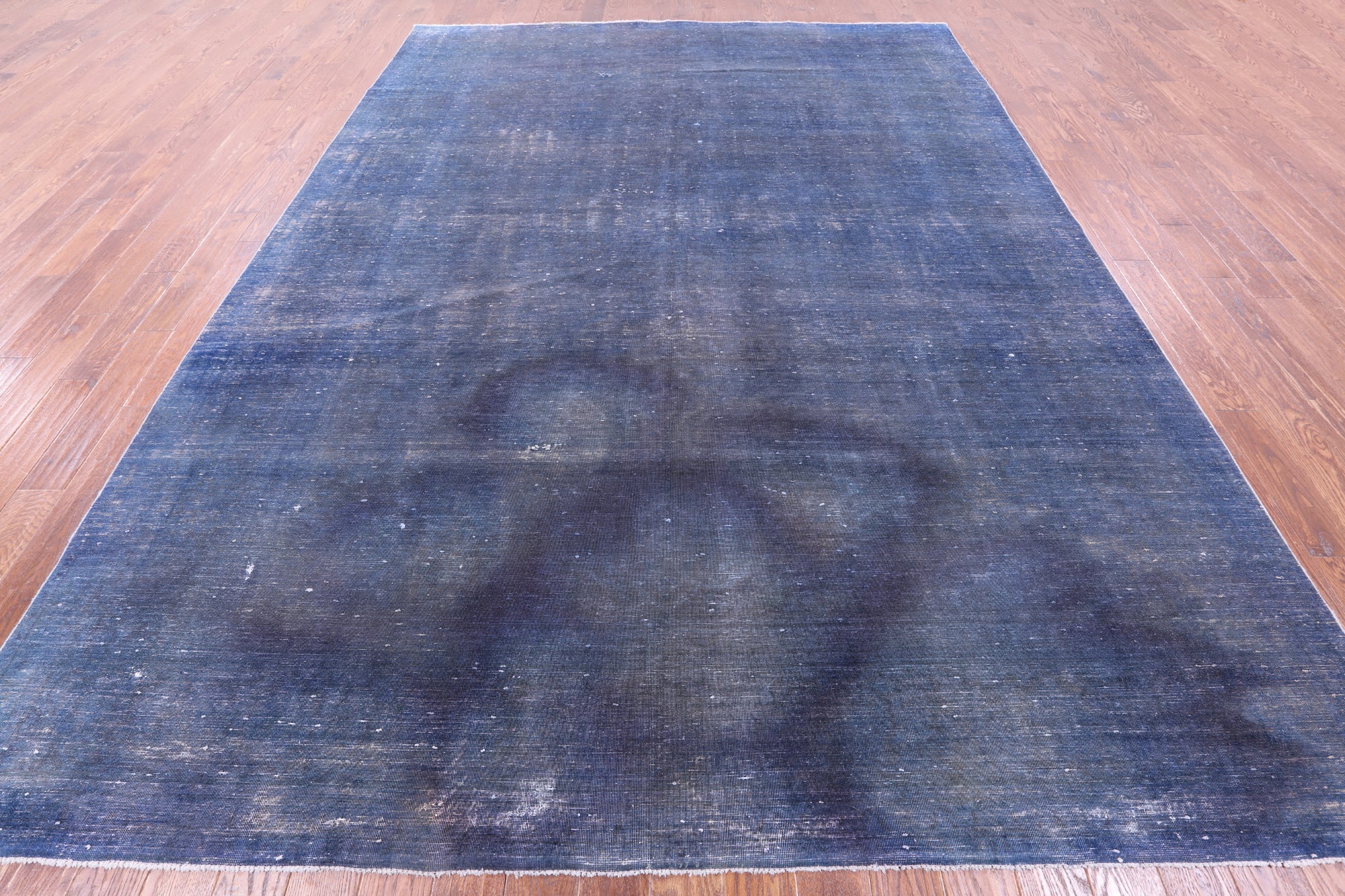Blue Persian Overdyed Hand Knotted Wool Rug - 9' 8" X 12' 10" - Golden Nile