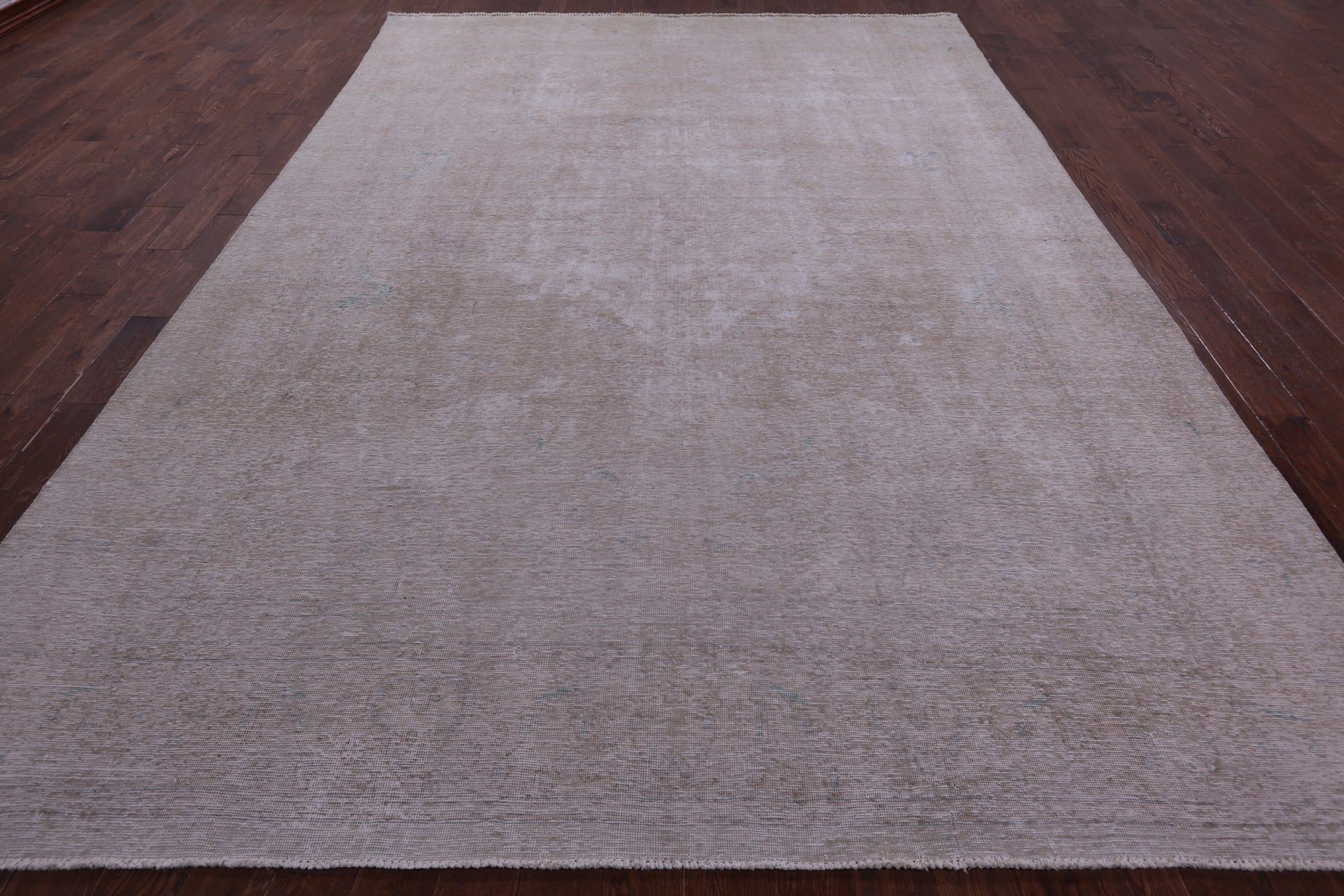 Ivory Persian Vintage White Wash Hand Knotted Wool Rug - 9' 3" X 13' 0" - Golden Nile
