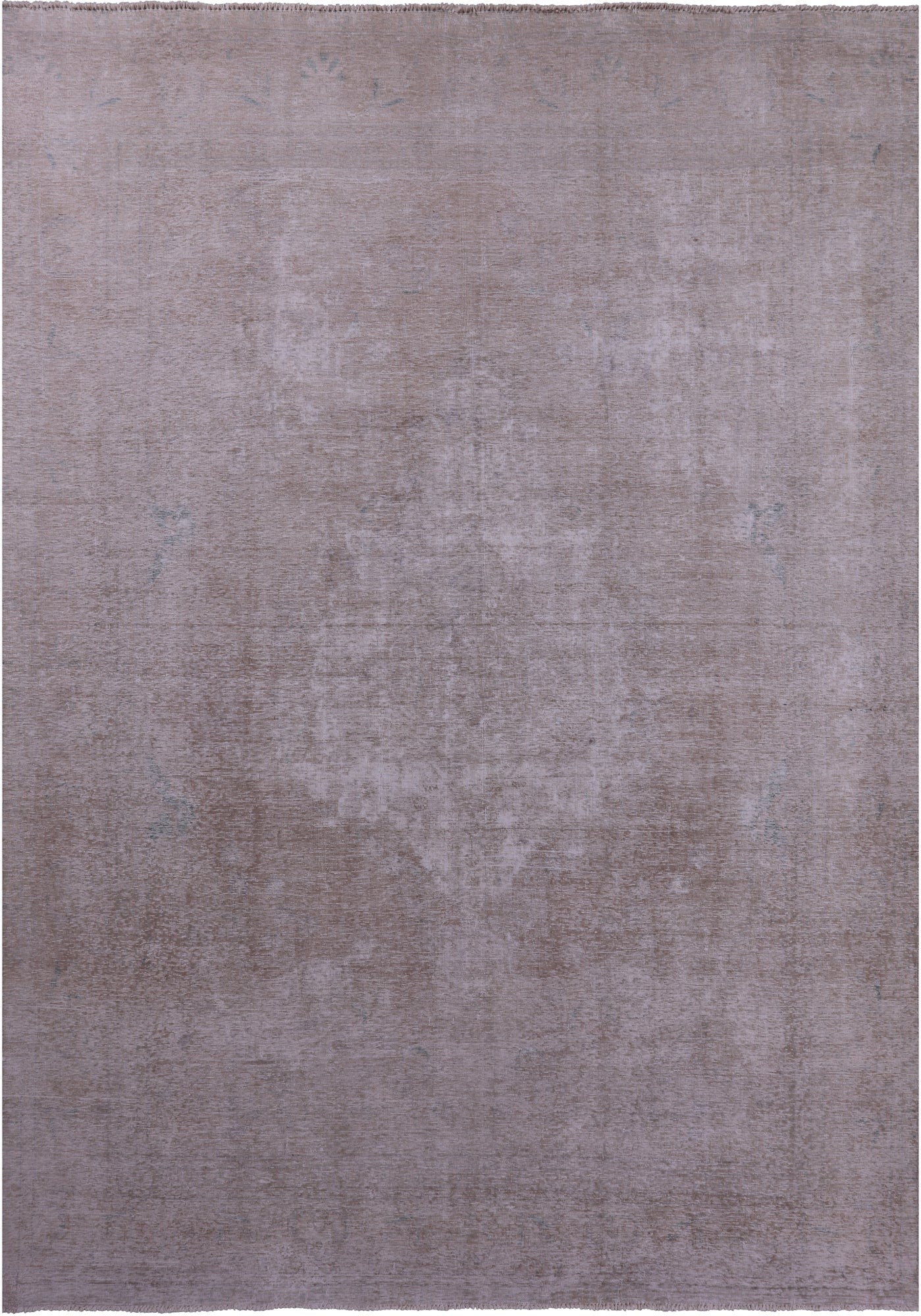 Ivory Persian Vintage White Wash Hand Knotted Wool Rug - 9' 3" X 13' 0" - Golden Nile