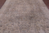 Ivory Persian Vintage White Wash Hand Knotted Wool Rug - 9' 5" X 12' 10" - Golden Nile