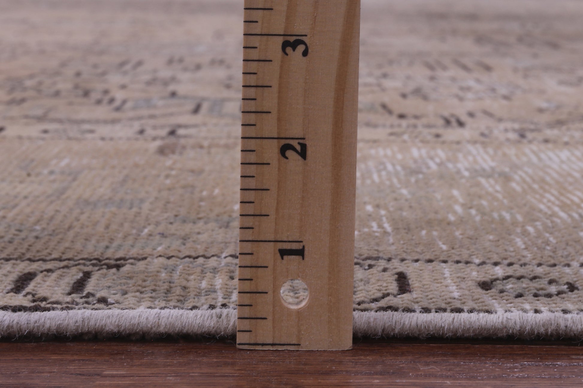 Ivory Persian Vintage White Wash Hand Knotted Wool Rug - 9' 5" X 12' 10" - Golden Nile