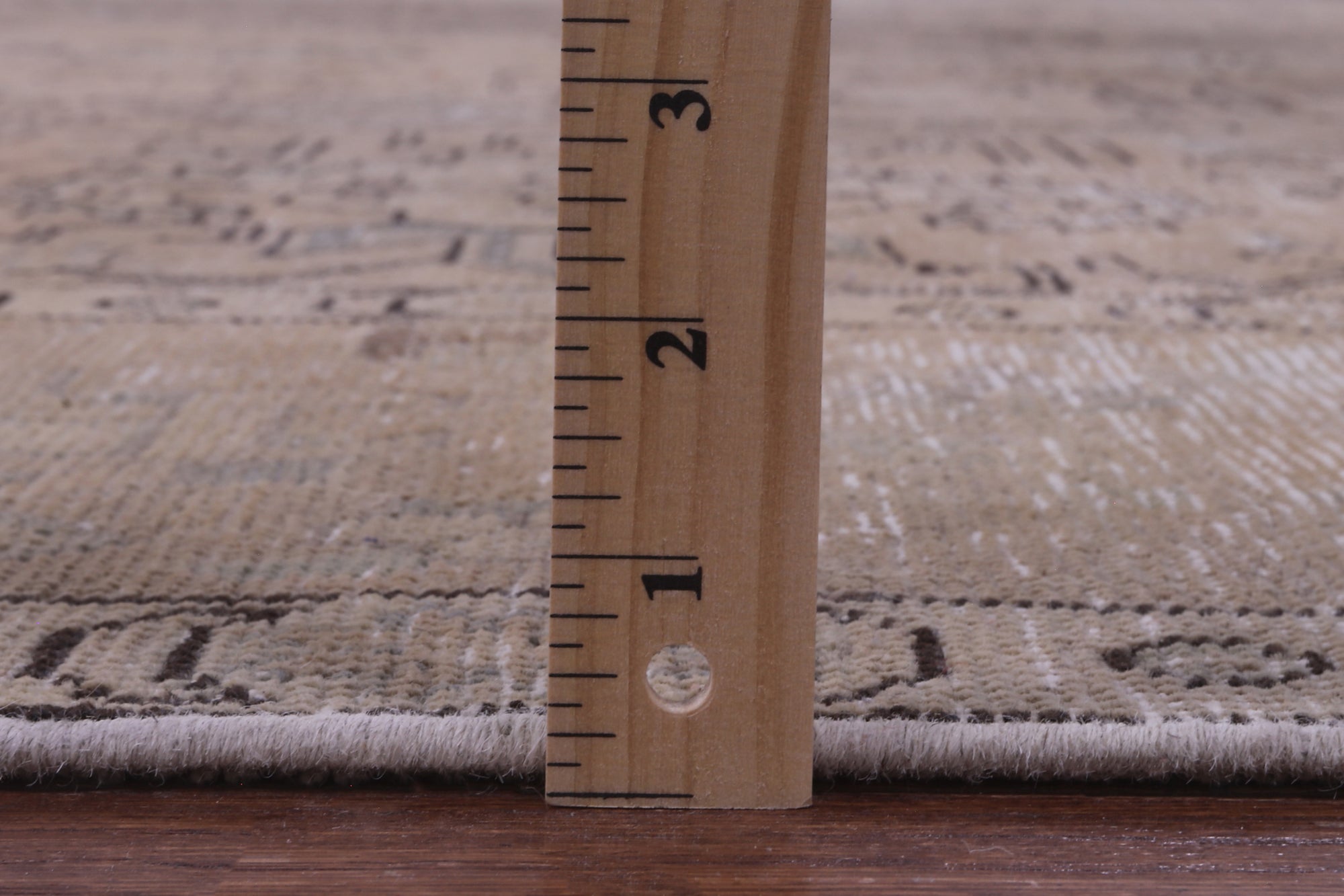 Ivory Persian Vintage White Wash Hand Knotted Wool Rug - 9' 5" X 12' 10" - Golden Nile