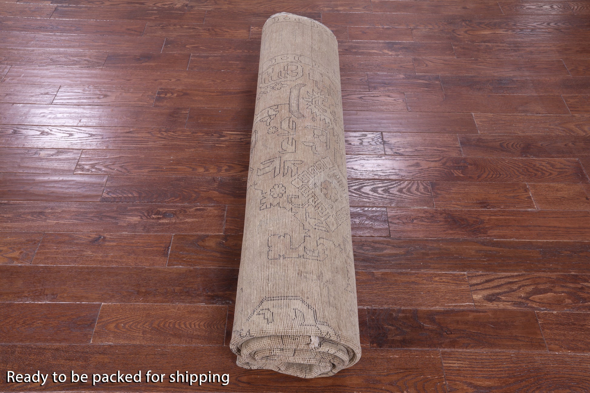 Ivory Persian Vintage White Wash Hand Knotted Wool Rug - 9' 5" X 12' 10" - Golden Nile