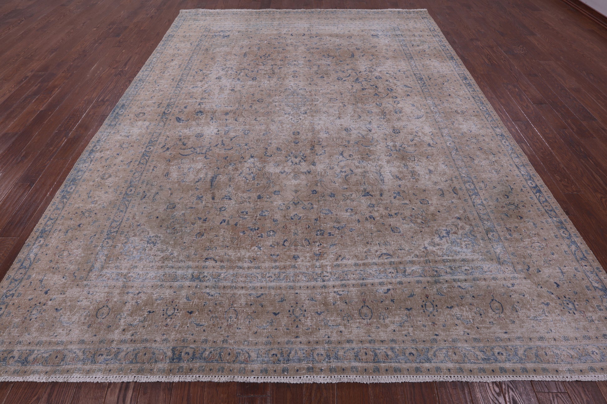 Persian Vintage White Wash Hand Knotted Wool Rug - 9' 8" X 12' 5" - Golden Nile