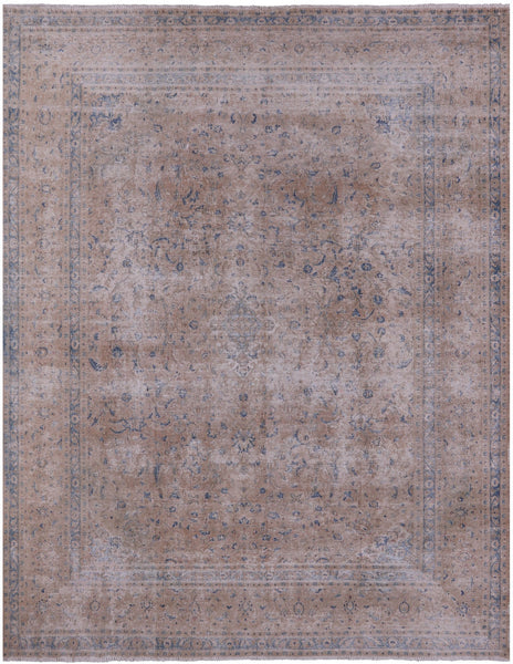 Persian Vintage White Wash Hand Knotted Wool Rug - 9' 8" X 12' 5" - Golden Nile