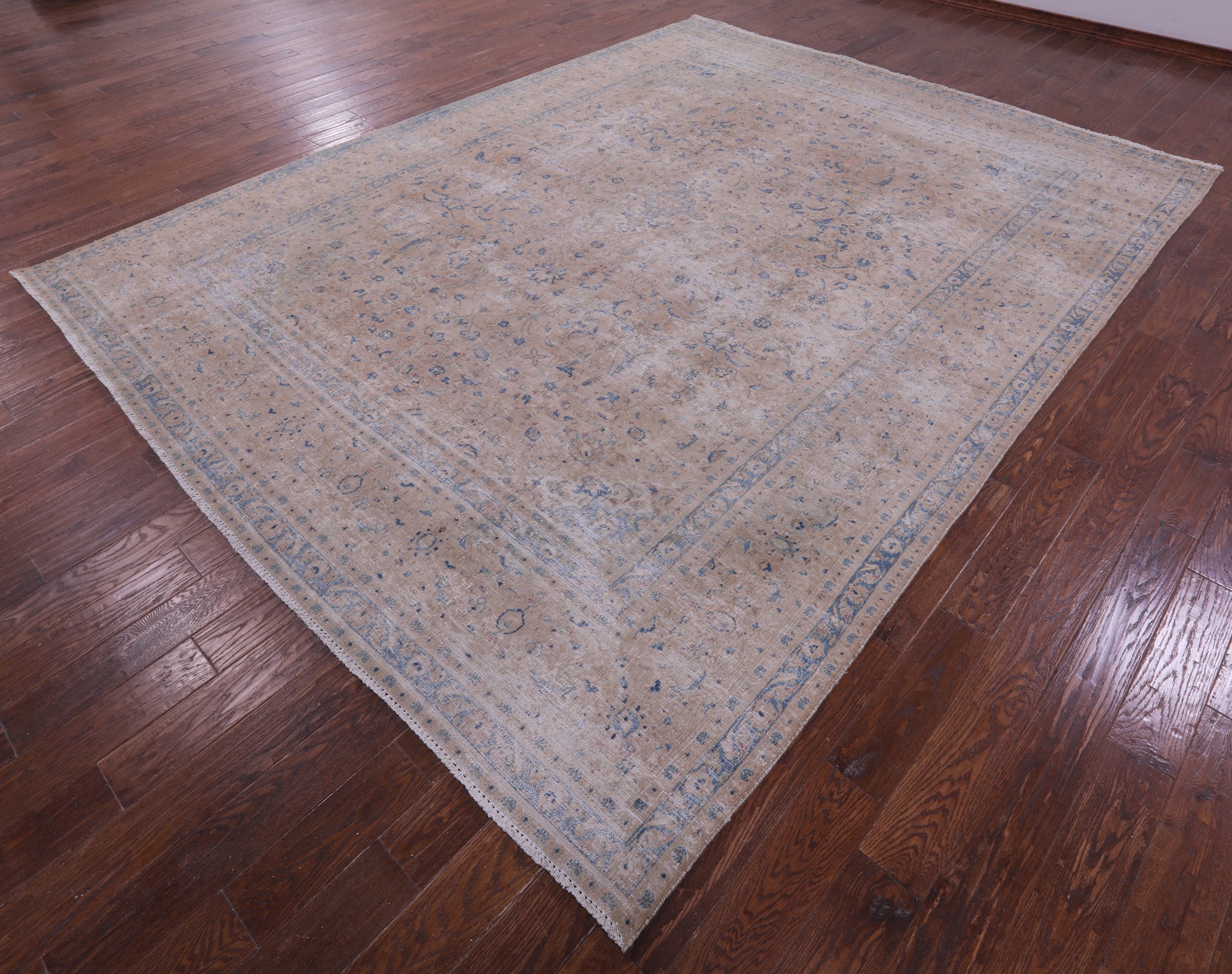Persian Vintage White Wash Hand Knotted Wool Rug - 9' 8" X 12' 5" - Golden Nile