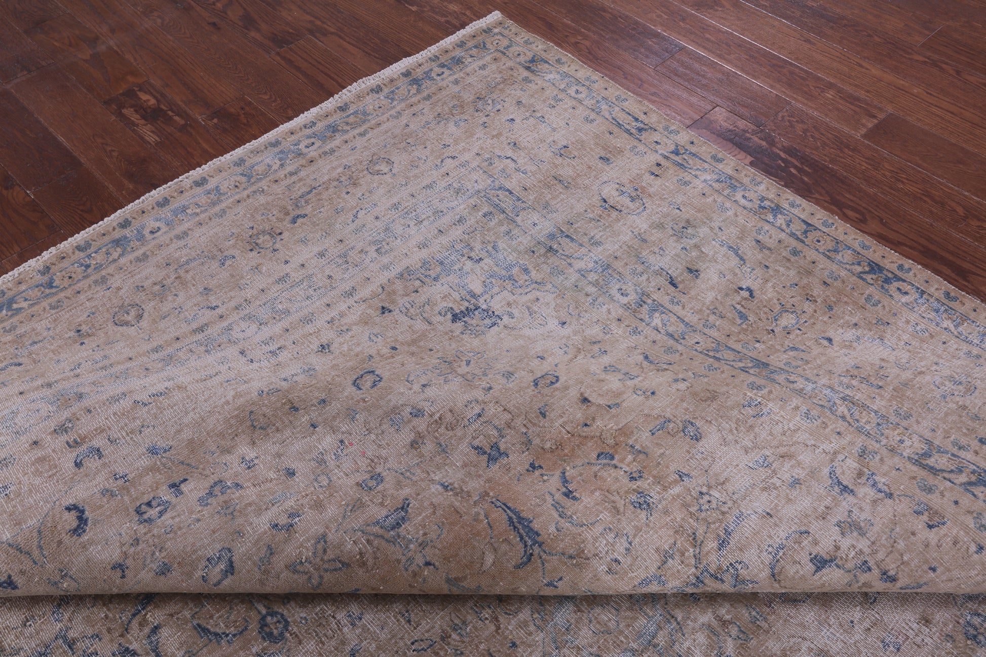Persian Vintage White Wash Hand Knotted Wool Rug - 9' 8" X 12' 5" - Golden Nile