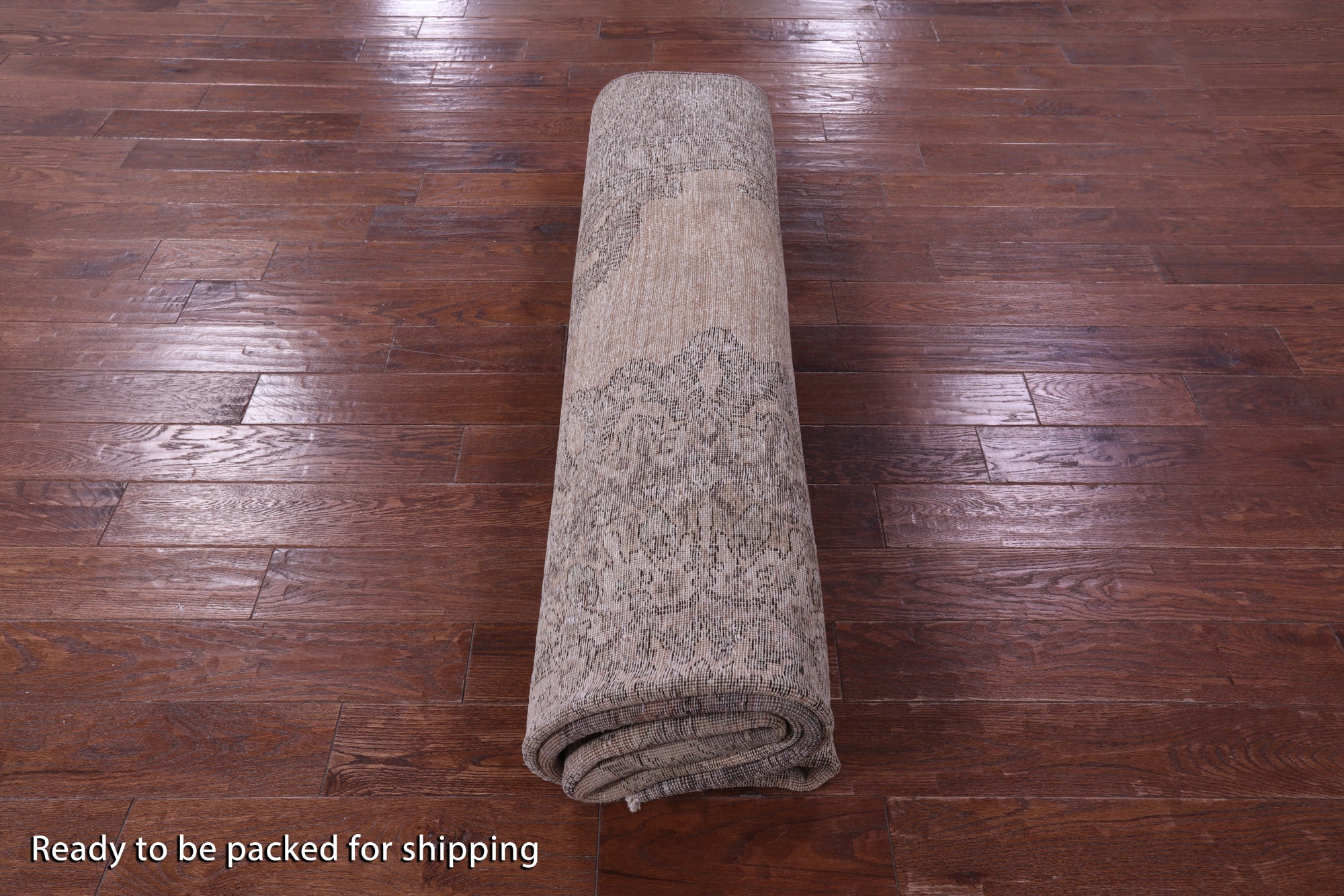 Ivory Persian Vintage White Wash Hand Knotted Wool Rug - 9' 6" X 11' 10" - Golden Nile