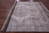 Ivory Persian Vintage White Wash Hand Knotted Wool Rug - 9' 6" X 11' 10" - Golden Nile