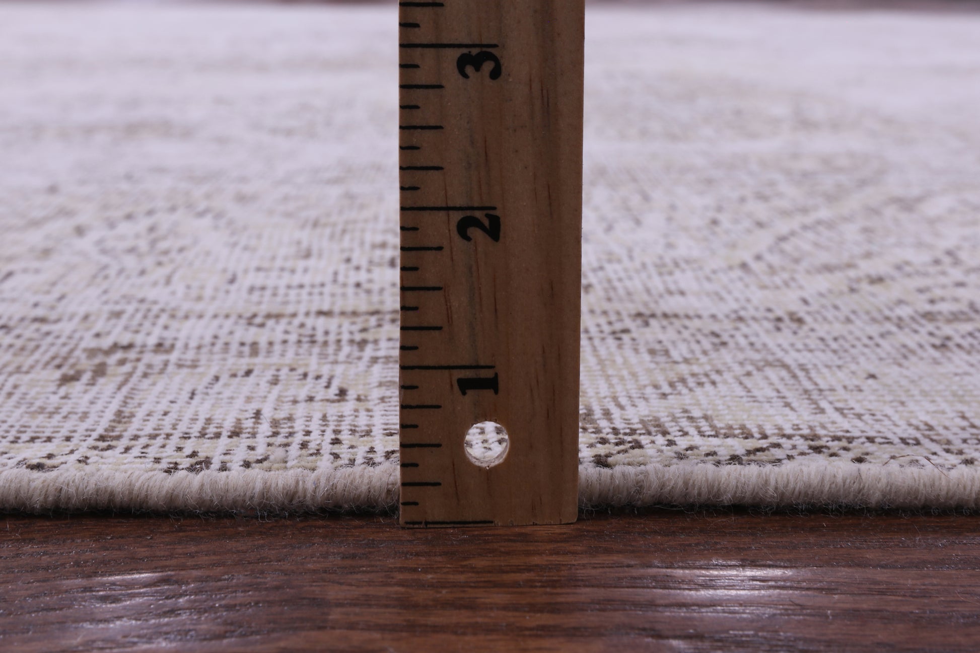Ivory Persian Vintage White Wash Handmade Wool Rug - 9' 7" X 12' 8" - Golden Nile