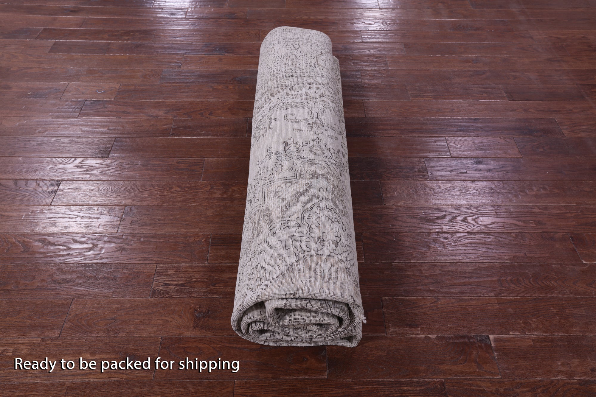 Ivory Persian Vintage White Wash Handmade Wool Rug - 9' 7" X 12' 8" - Golden Nile