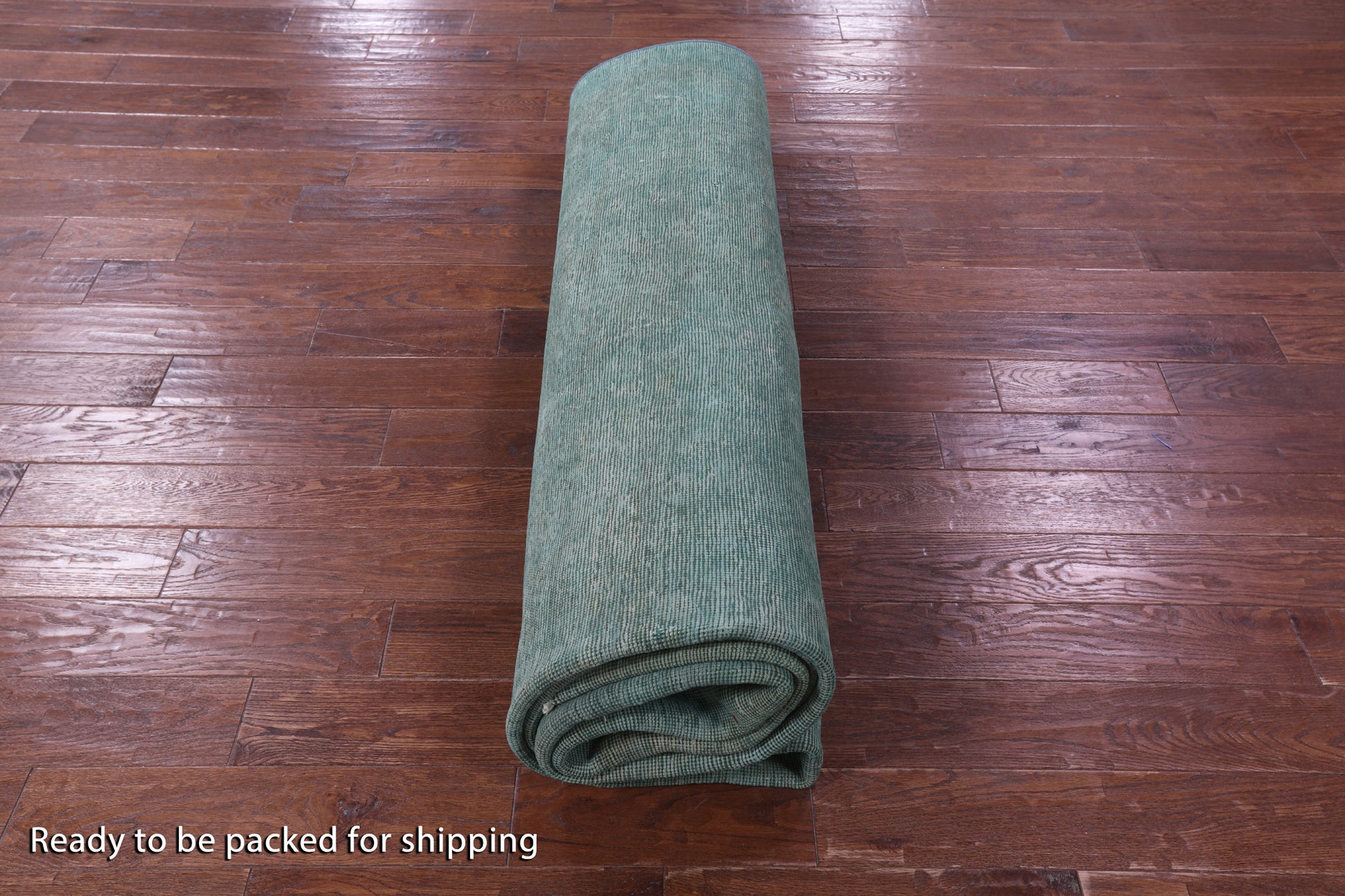 Green Persian Overdyed Hand Knotted Wool Rug - 9' 8" X 12' 2" - Golden Nile