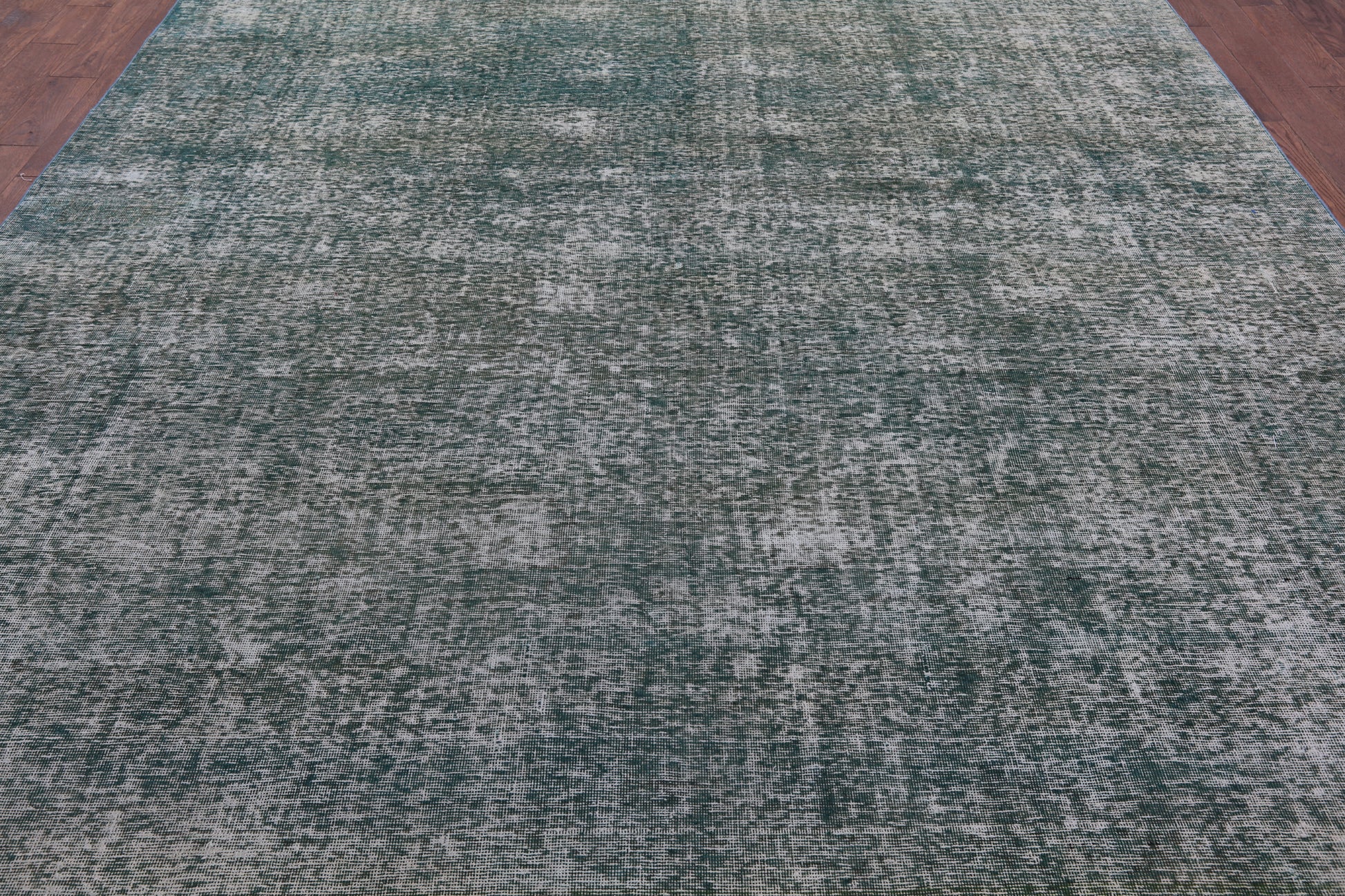 Green Persian Overdyed Hand Knotted Wool Rug - 9' 8" X 12' 2" - Golden Nile