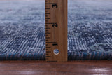 Blue Persian Overdyed Hand Knotted Wool Rug - 6' 7" X 9' 10" - Golden Nile