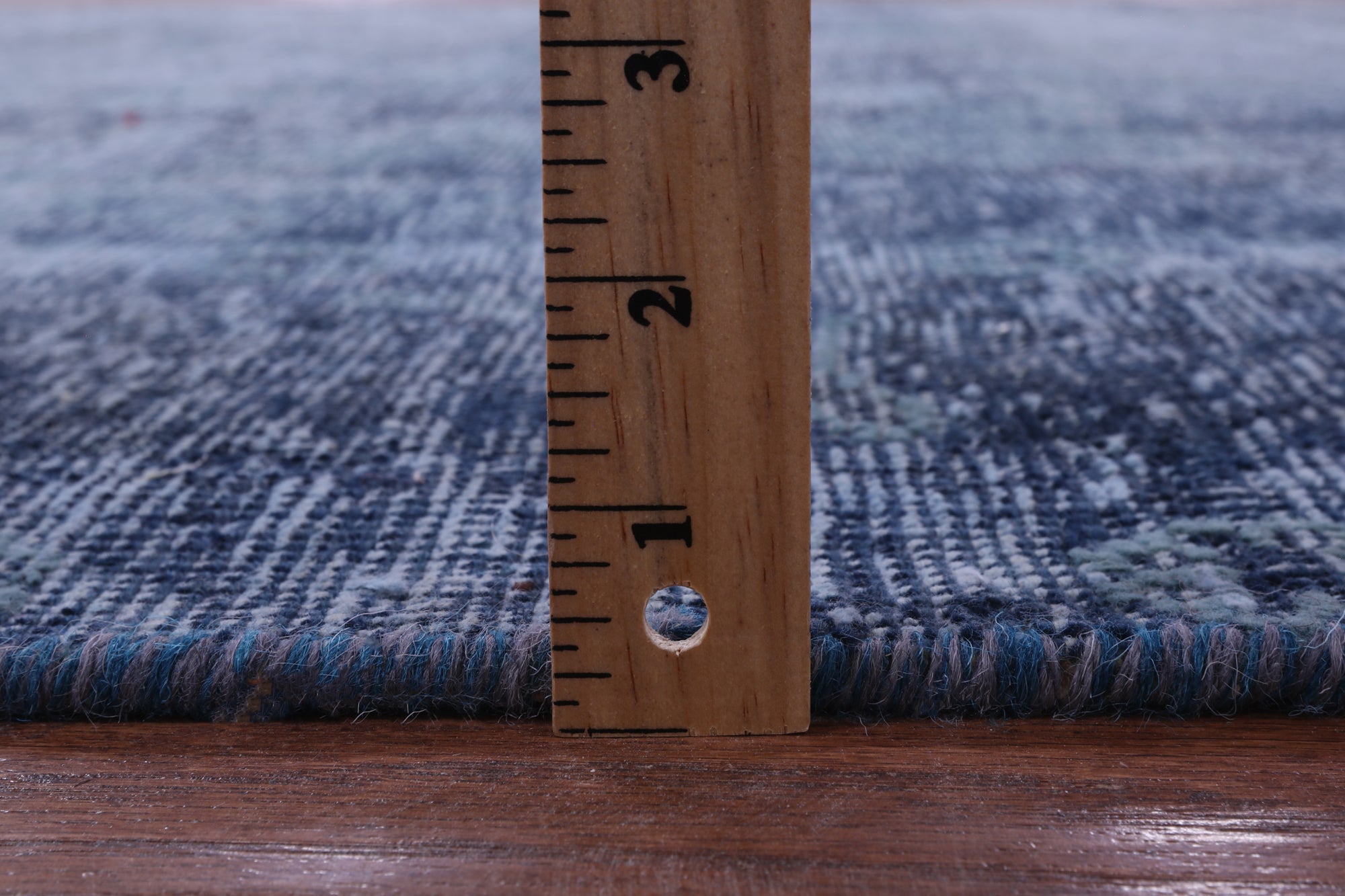 Blue Persian Overdyed Hand Knotted Wool Rug - 6' 7" X 9' 10" - Golden Nile