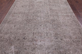 Ivory Persian Vintage White Wash Hand Knotted Wool Rug - 7' 1" X 9' 10" - Golden Nile