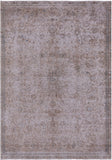 Ivory Persian Vintage White Wash Hand Knotted Wool Rug - 7' 2" X 10' 2" - Golden Nile