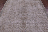Ivory Persian Vintage White Wash Hand Knotted Wool Rug - 7' 2" X 10' 2" - Golden Nile