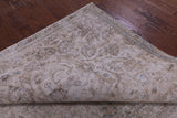 Ivory Persian Vintage White Wash Hand Knotted Wool Rug - 7' 2" X 10' 2" - Golden Nile