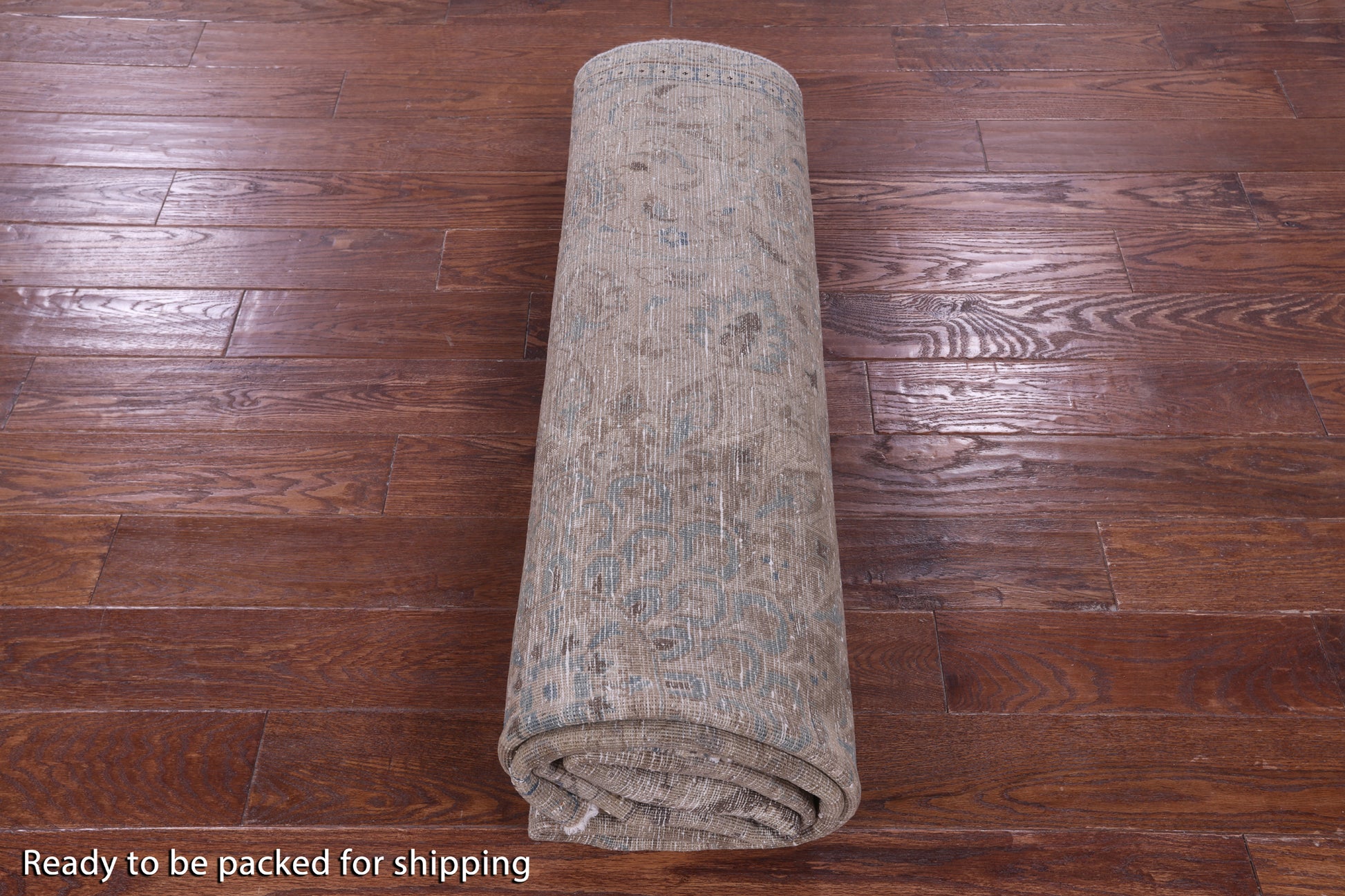 Ivory Persian Vintage White Wash Hand Knotted Wool Rug - 7' 2" X 10' 2" - Golden Nile
