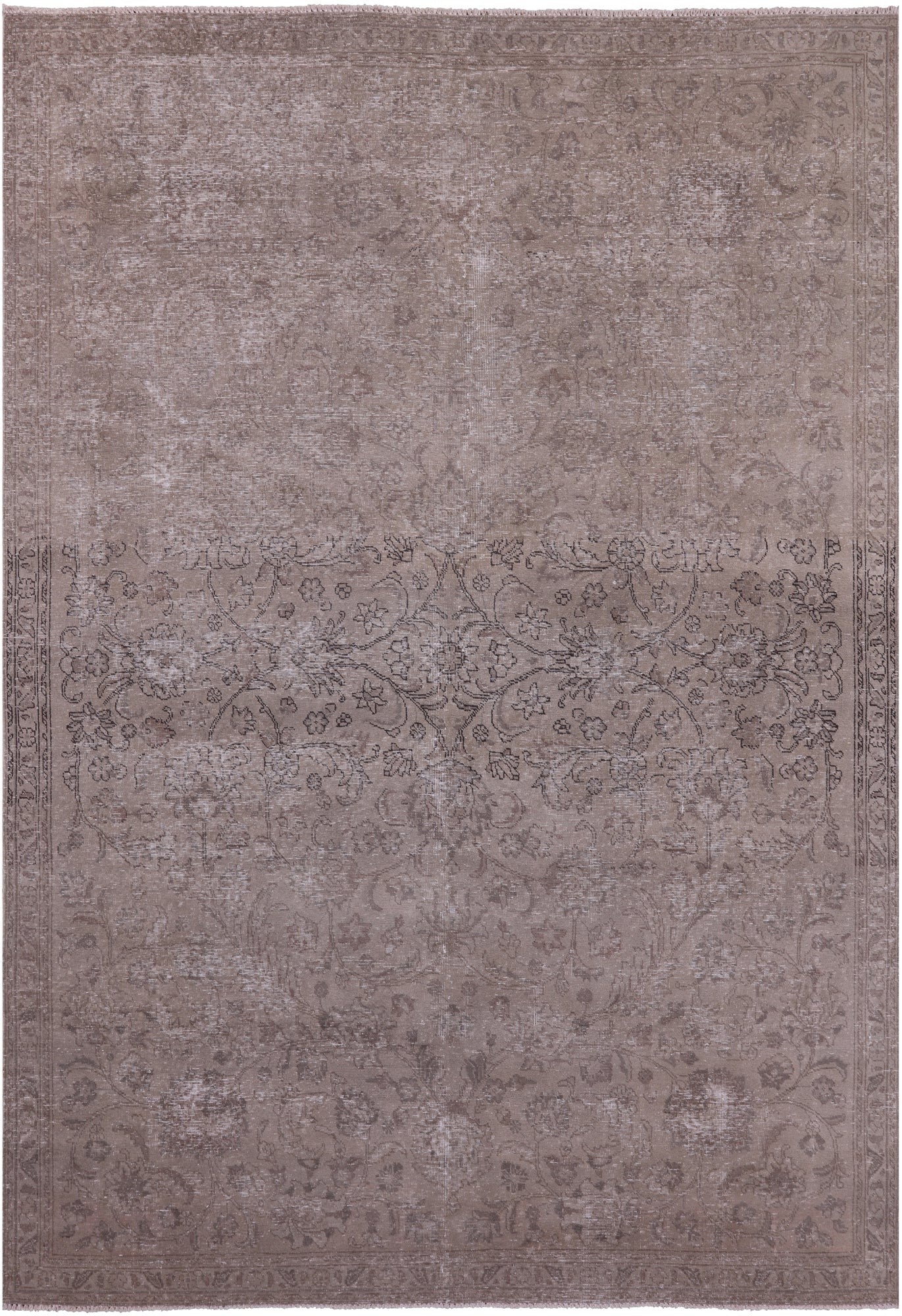 Persian Vintage White Wash Hand Knotted Wool Rug - 7' 5" X 10' 6" - Golden Nile