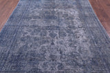 Blue Persian Overdyed Hand Knotted Wool Rug - 6' 6" X 9' 8" - Golden Nile
