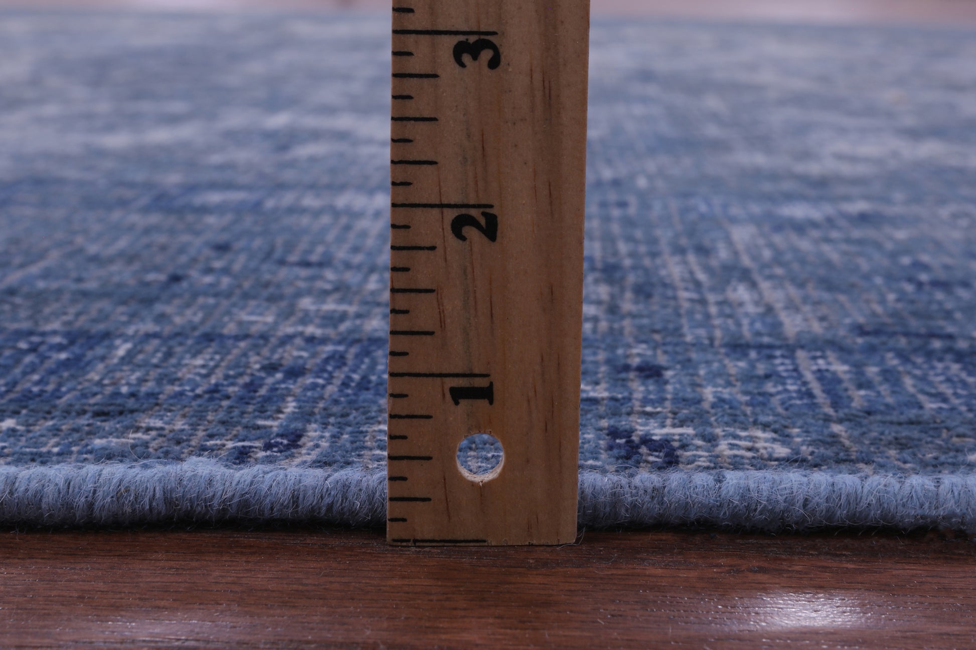 Blue Persian Overdyed Hand Knotted Wool Rug - 6' 6" X 9' 8" - Golden Nile