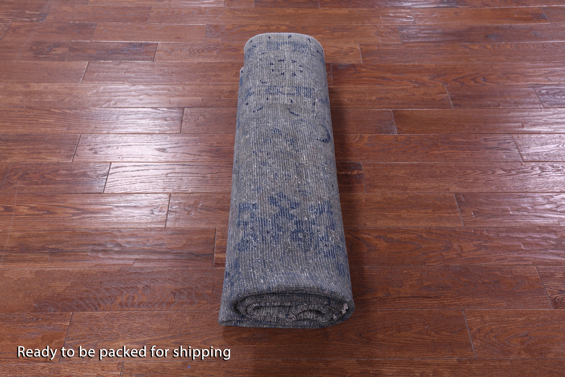 Blue Persian Overdyed Hand Knotted Wool Rug - 6' 6" X 9' 8" - Golden Nile