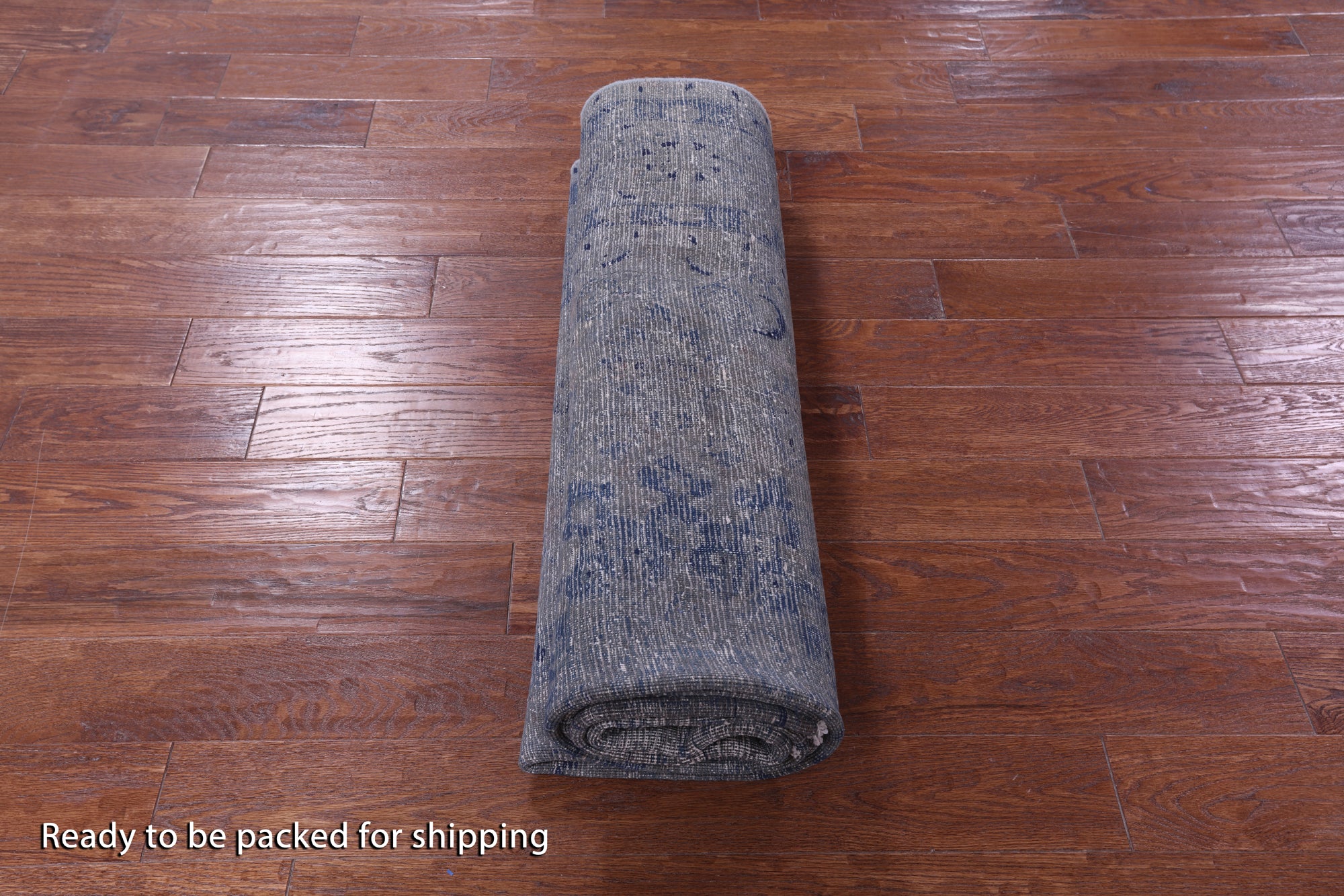 Blue Persian Overdyed Hand Knotted Wool Rug - 6' 6" X 9' 8" - Golden Nile