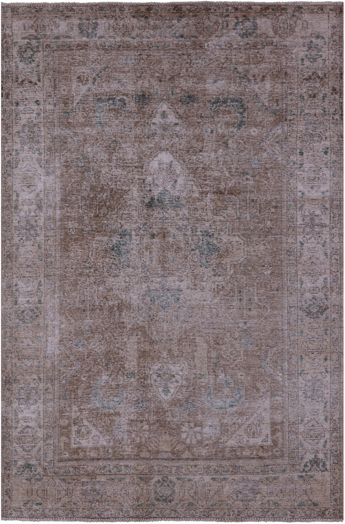 Persian Vintage White Wash Hand Knotted Wool Rug - 6' 6" X 9' 9" - Golden Nile