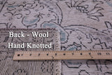 Ivory Persian Vintage White Wash Hand Knotted Wool Rug - 6' 7" X 9' 9" - Golden Nile