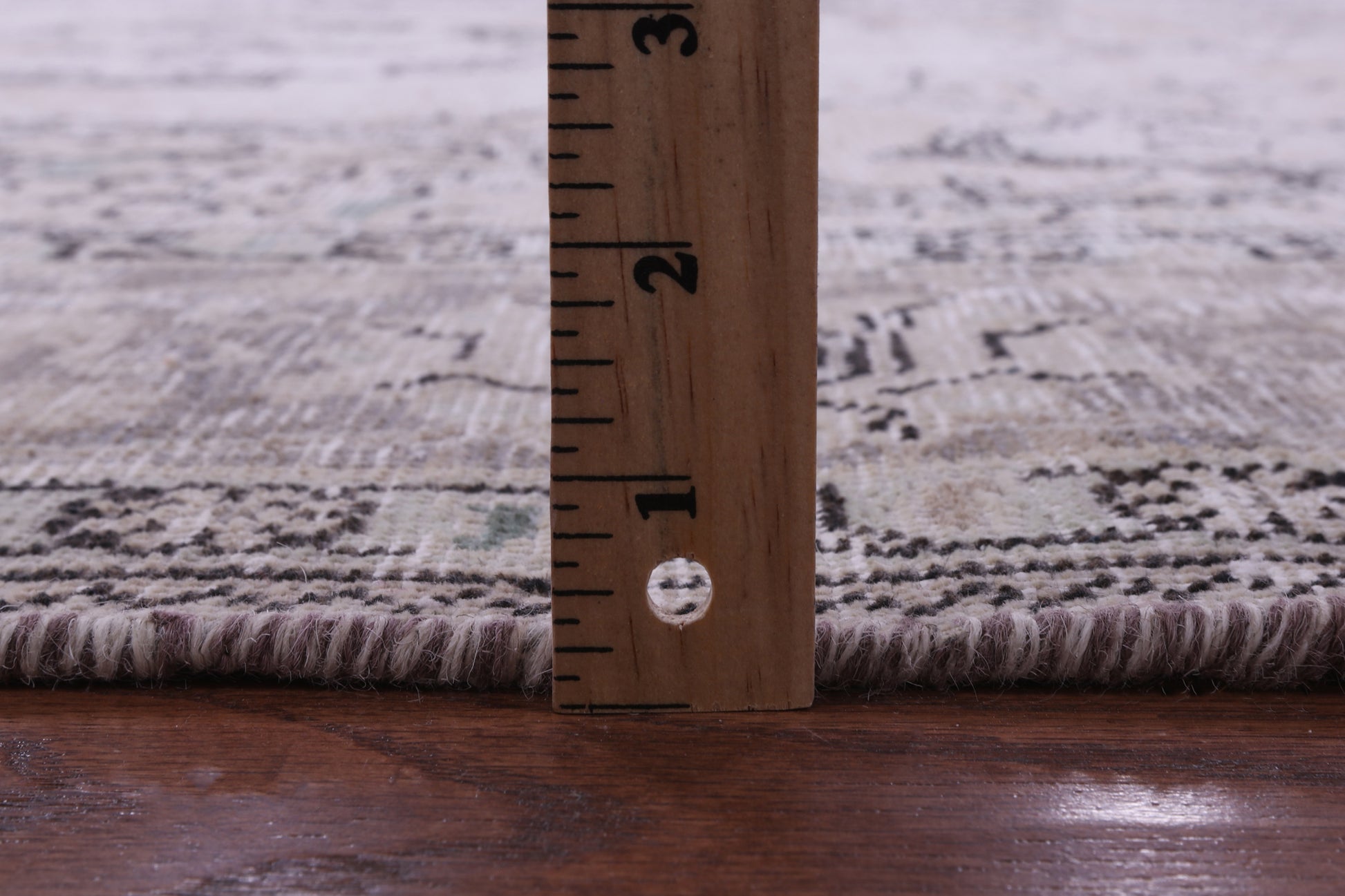 Ivory Persian Vintage White Wash Hand Knotted Wool Rug - 6' 7" X 9' 9" - Golden Nile