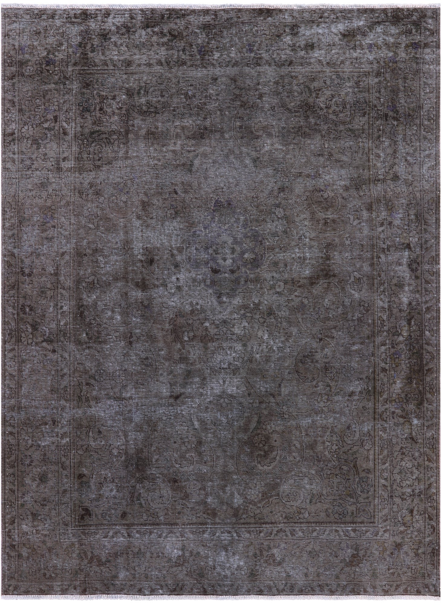 Persian Overdyed Hand Knotted Wool Rug - 6' 7" X 8' 8" - Golden Nile
