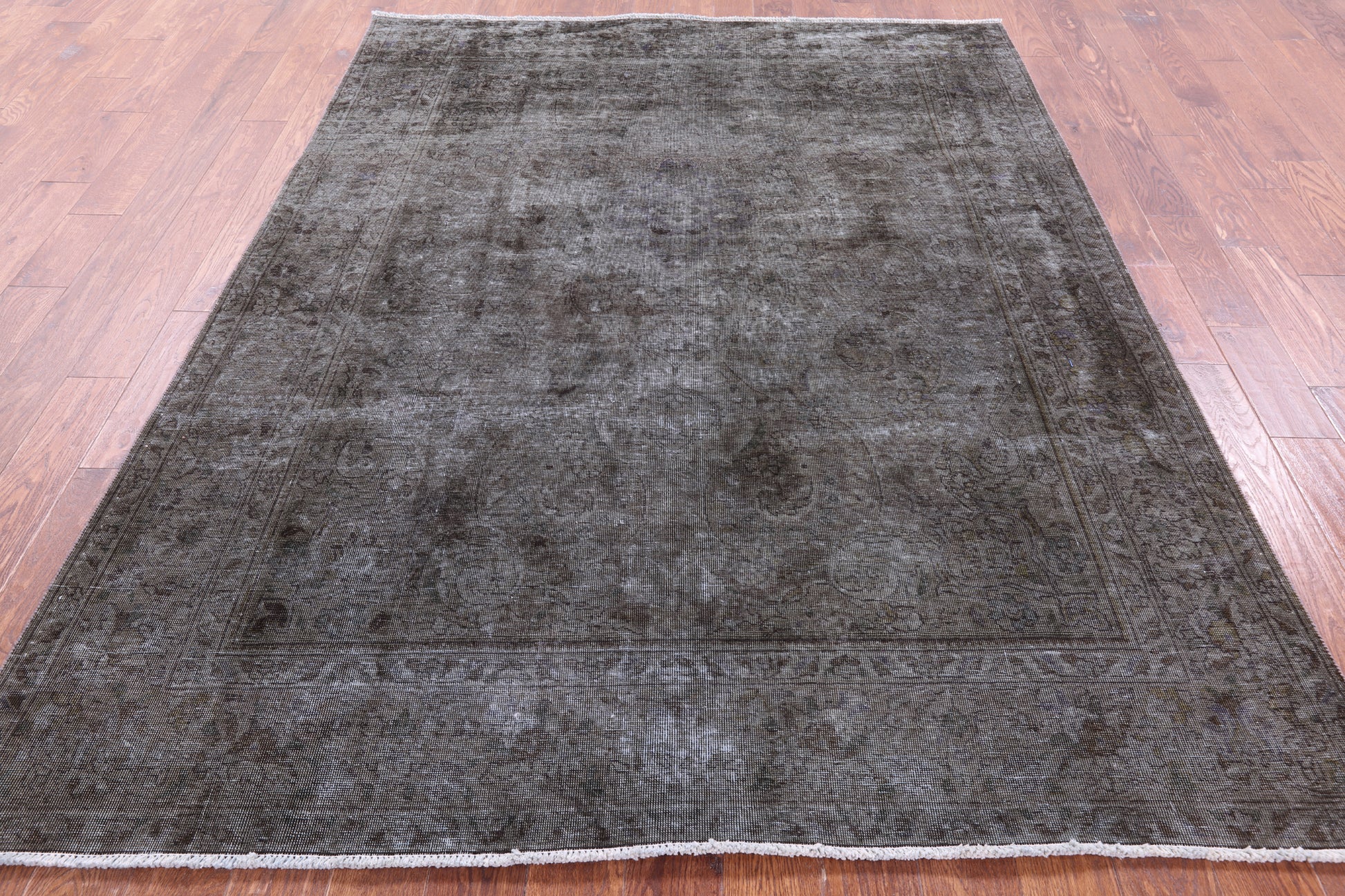 Persian Overdyed Hand Knotted Wool Rug - 6' 7" X 8' 8" - Golden Nile