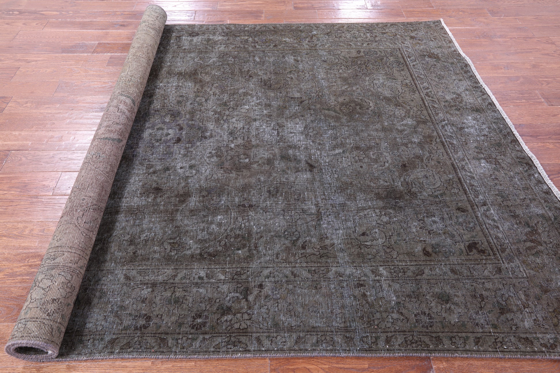 Persian Overdyed Hand Knotted Wool Rug - 6' 7" X 8' 8" - Golden Nile
