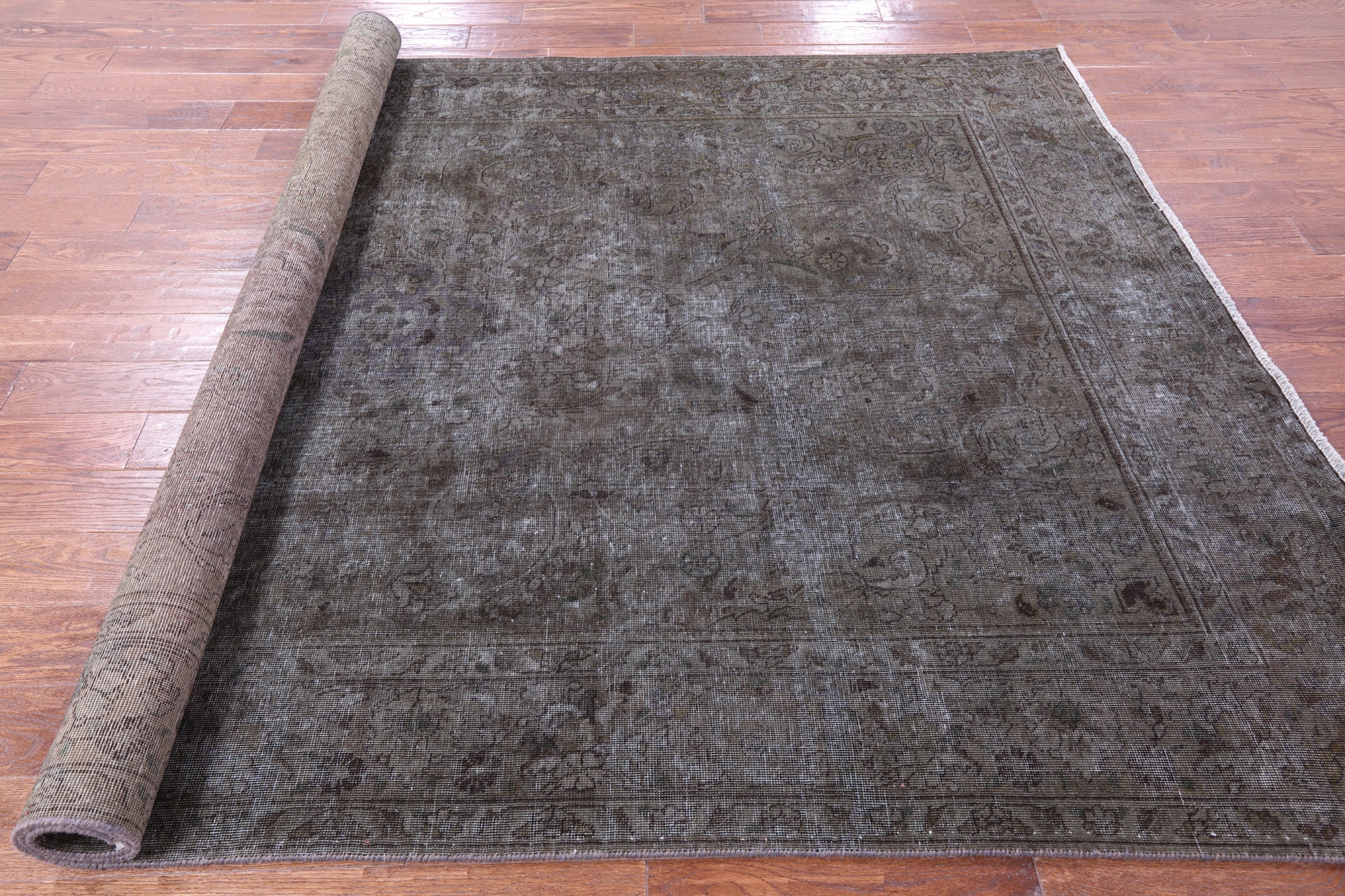Persian Overdyed Hand Knotted Wool Rug - 6' 7" X 8' 8" - Golden Nile