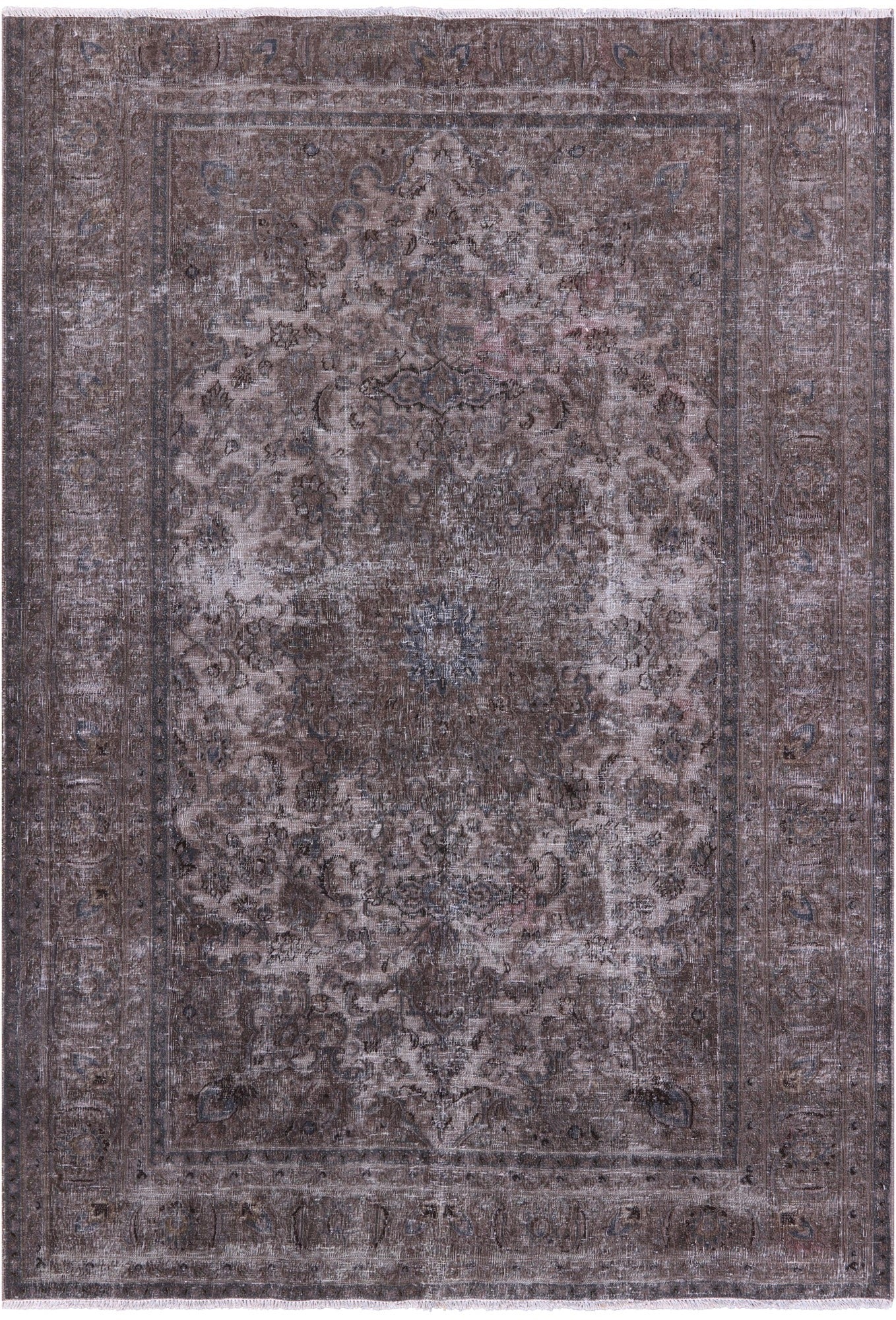 Persian Overdyed Hand Knotted Wool Rug - 6' 4" X 8' 9" - Golden Nile