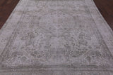 Ivory Persian Vintage White Wash Handmade Wool Area Rug - 8' 3" X 10' 6" - Golden Nile