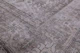 Ivory Persian Vintage White Wash Handmade Wool Area Rug - 8' 3" X 10' 6" - Golden Nile