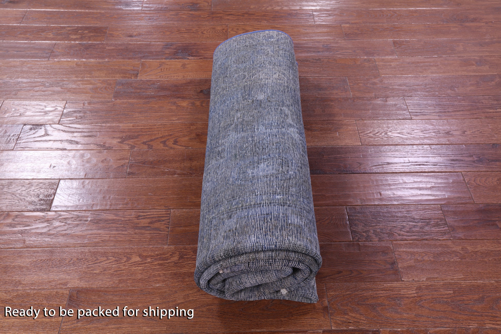 Blue Persian Overdyed Handmade Wool Rug - 6' 5" X 9' 7" - Golden Nile