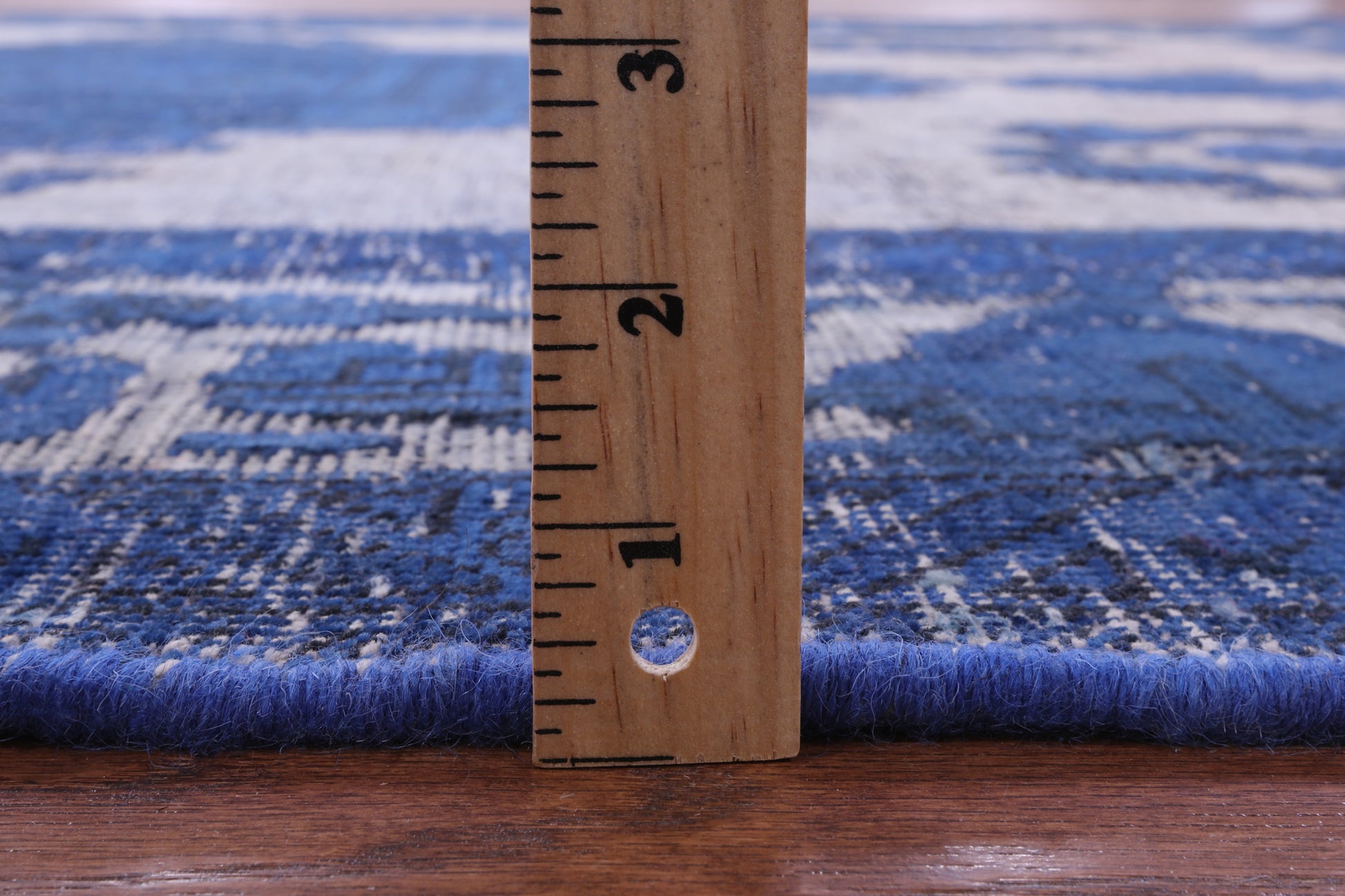 Blue Persian Overdyed Handmade Wool Rug - 6' 5" X 9' 7" - Golden Nile