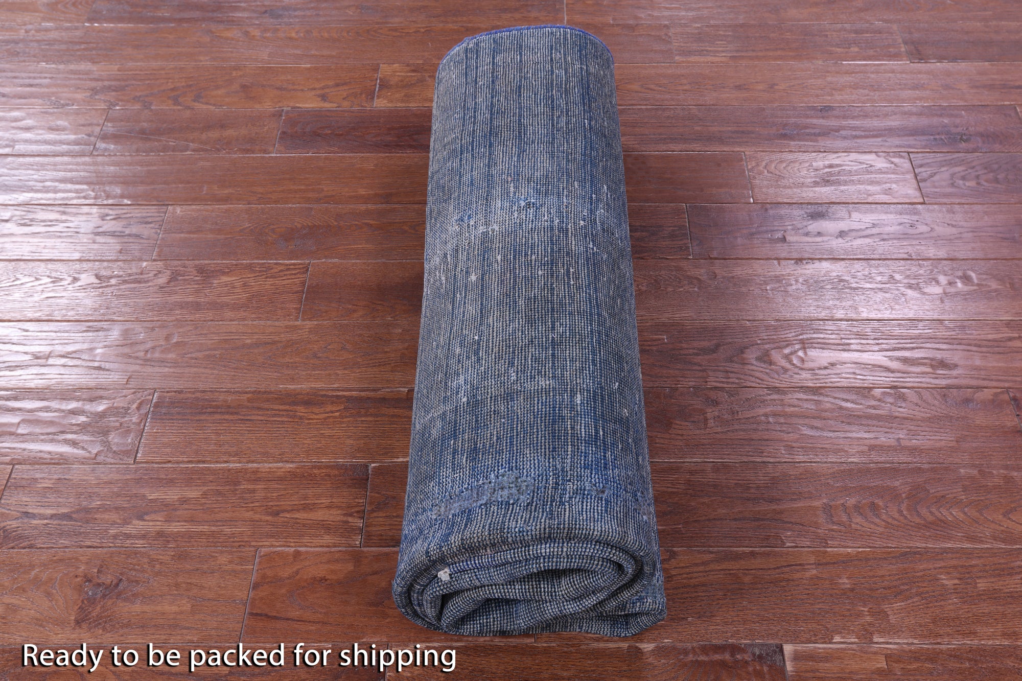 Blue Persian Overdyed Hand Knotted Wool Rug - 6' 3" X 9' 5" - Golden Nile