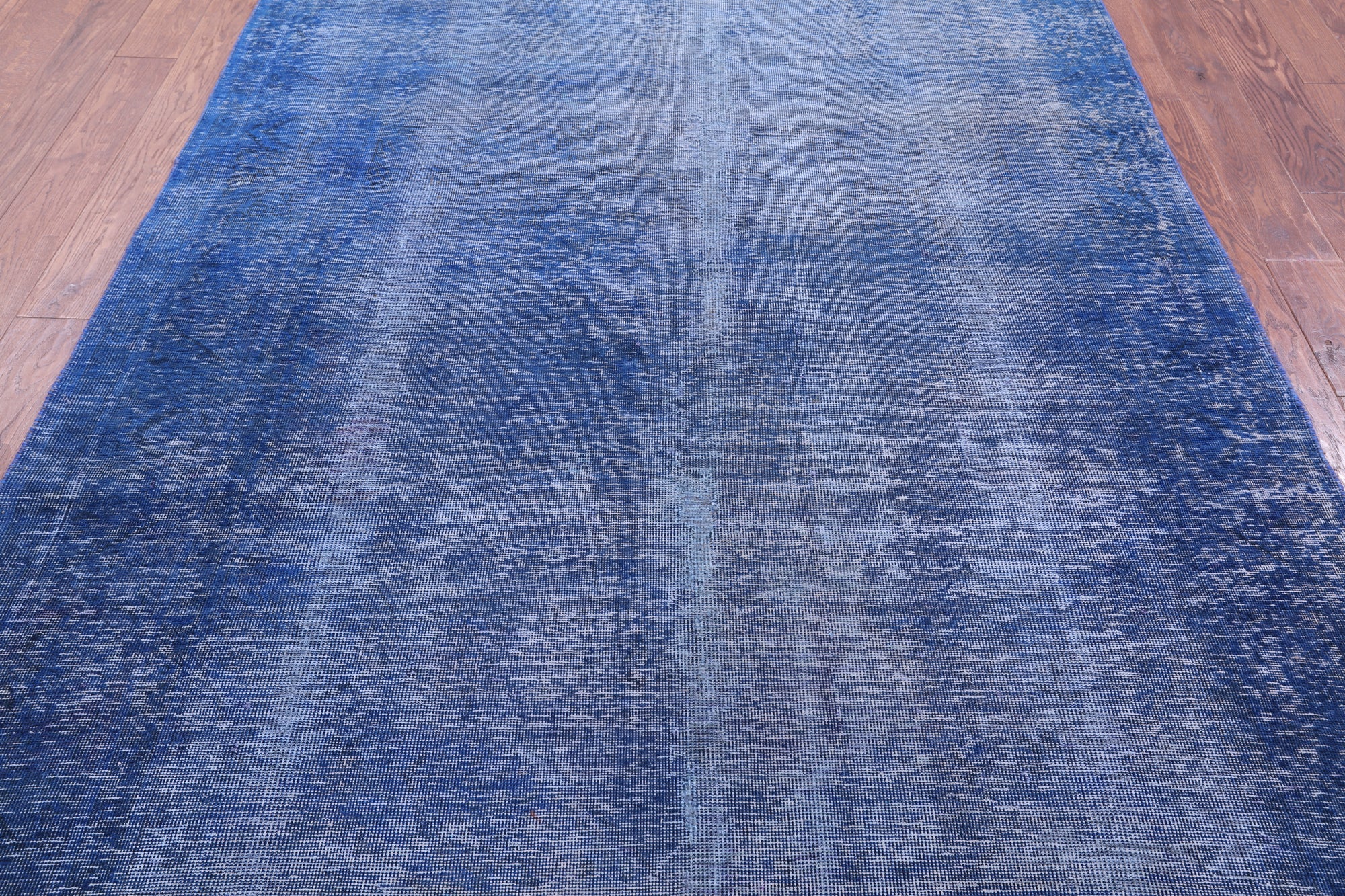 Blue Persian Overdyed Hand Knotted Wool Rug - 6' 3" X 9' 5" - Golden Nile