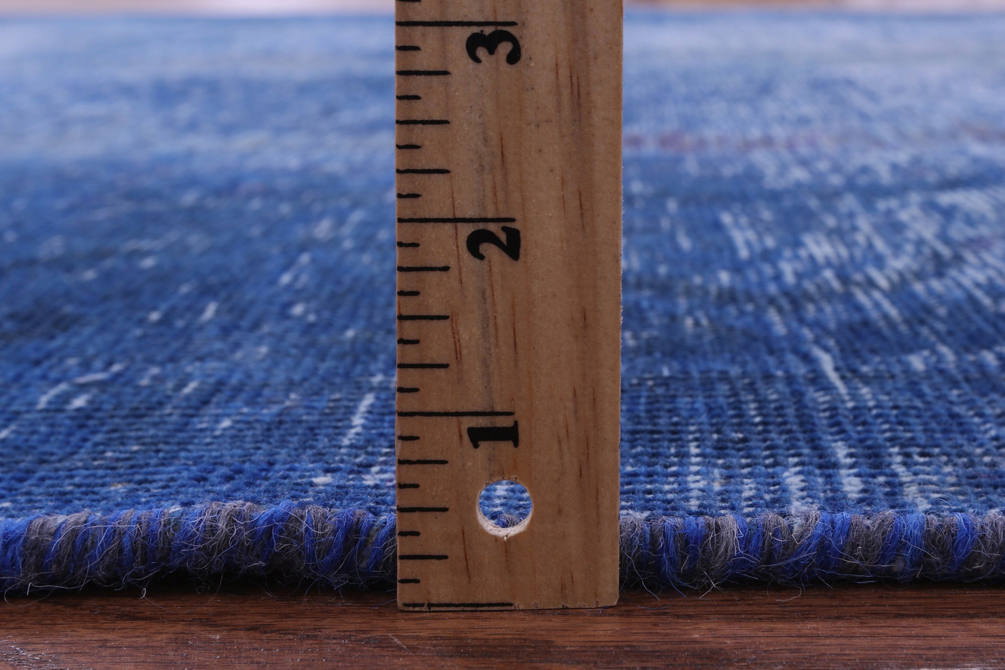 Blue Persian Overdyed Hand Knotted Wool Rug - 6' 3" X 9' 5" - Golden Nile