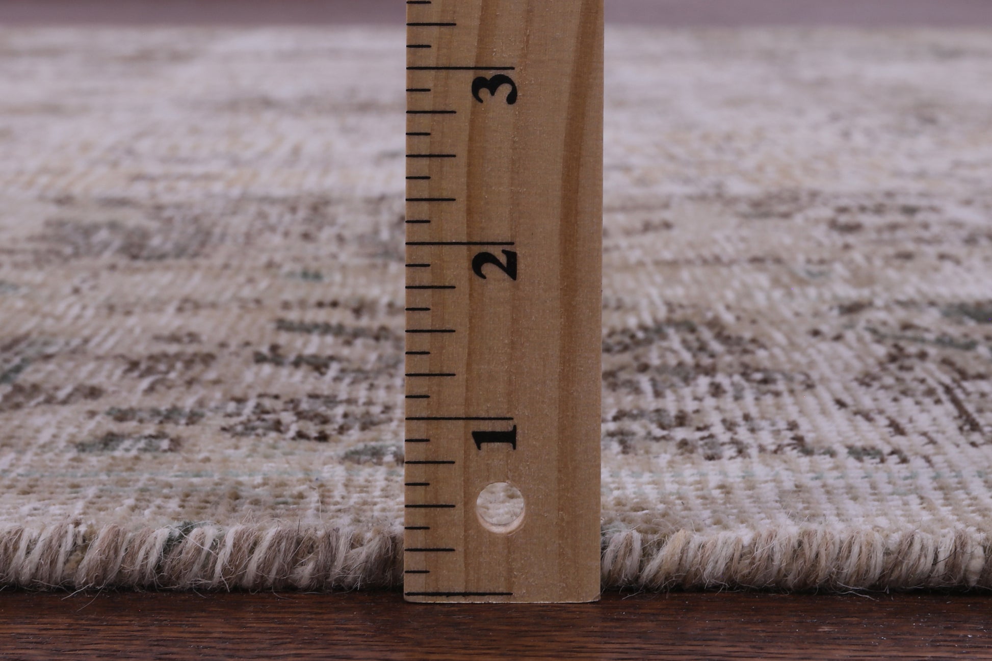 Ivory Persian Vintage White Wash Hand Knotted Wool Rug - 6' 7" X 9' 6" - Golden Nile