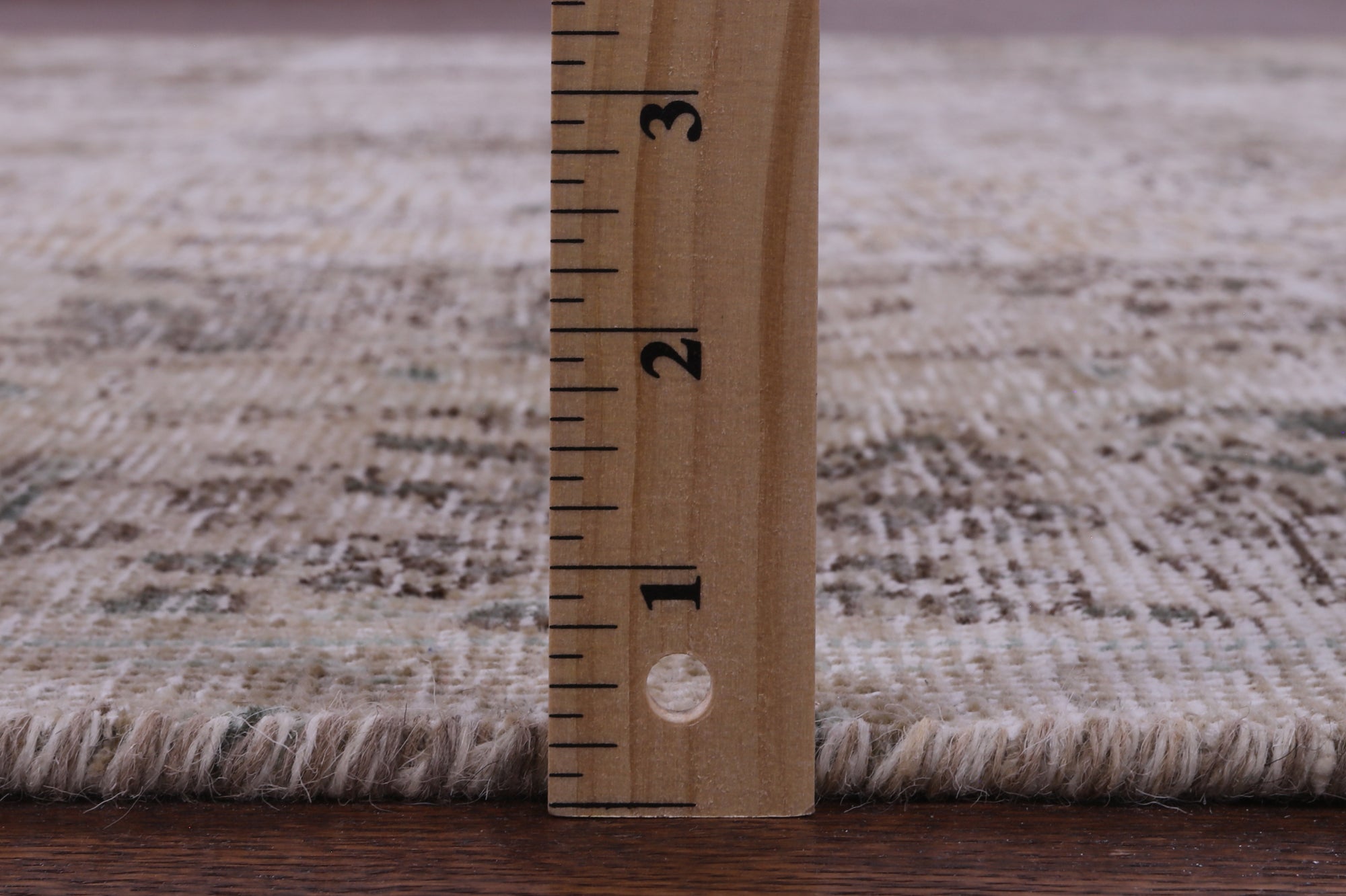 Ivory Persian Vintage White Wash Hand Knotted Wool Rug - 6' 7" X 9' 6" - Golden Nile