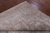 Ivory Persian Vintage White Wash Hand Knotted Wool Rug - 6' 7" X 9' 6" - Golden Nile