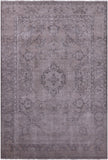 Ivory Persian Vintage White Wash Hand Knotted Wool Rug - 6' 9" X 9' 10" - Golden Nile