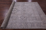 Ivory Persian Vintage White Wash Hand Knotted Wool Rug - 6' 9" X 9' 10" - Golden Nile