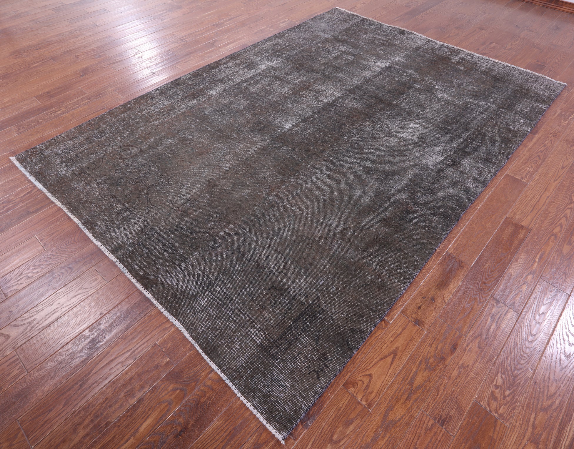 Persian Overdyed Hand Knotted Wool Rug - 7' 3" X 10' 2" - Golden Nile
